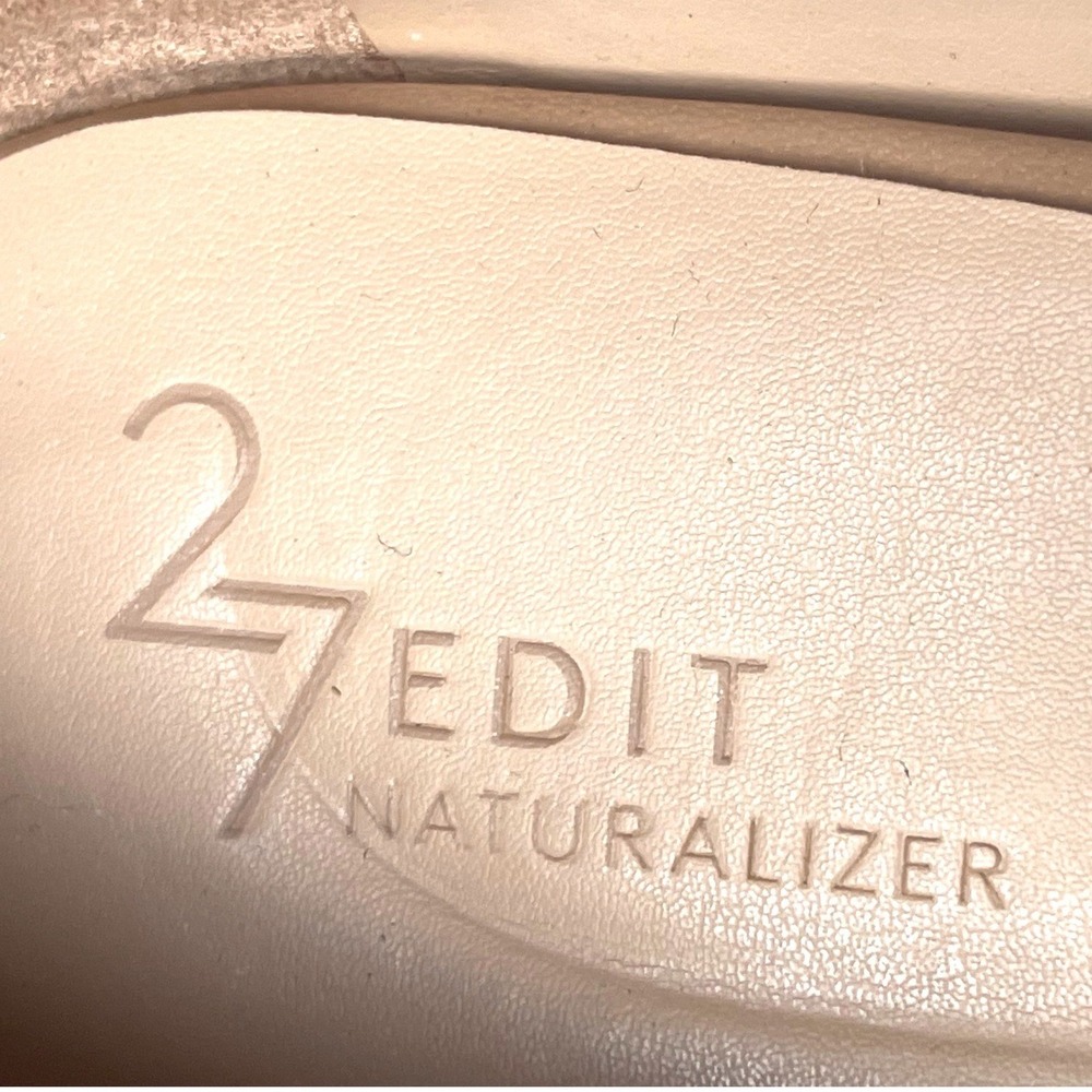 27 Edit Naturalizer Women Tan Pointed Toe Chain Link Leather Flats Size 8.5 - Picture 5 of 8